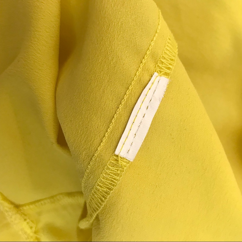 Zara Yellow Ruffle Sleeved Blouse - Picture 8 of 10